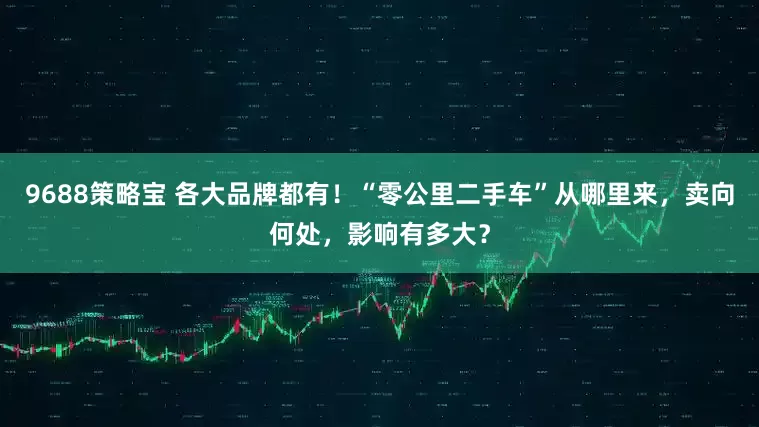 9688策略宝 各大品牌都有！“零公里二手车”从哪里来，卖向何处，影响有多大？